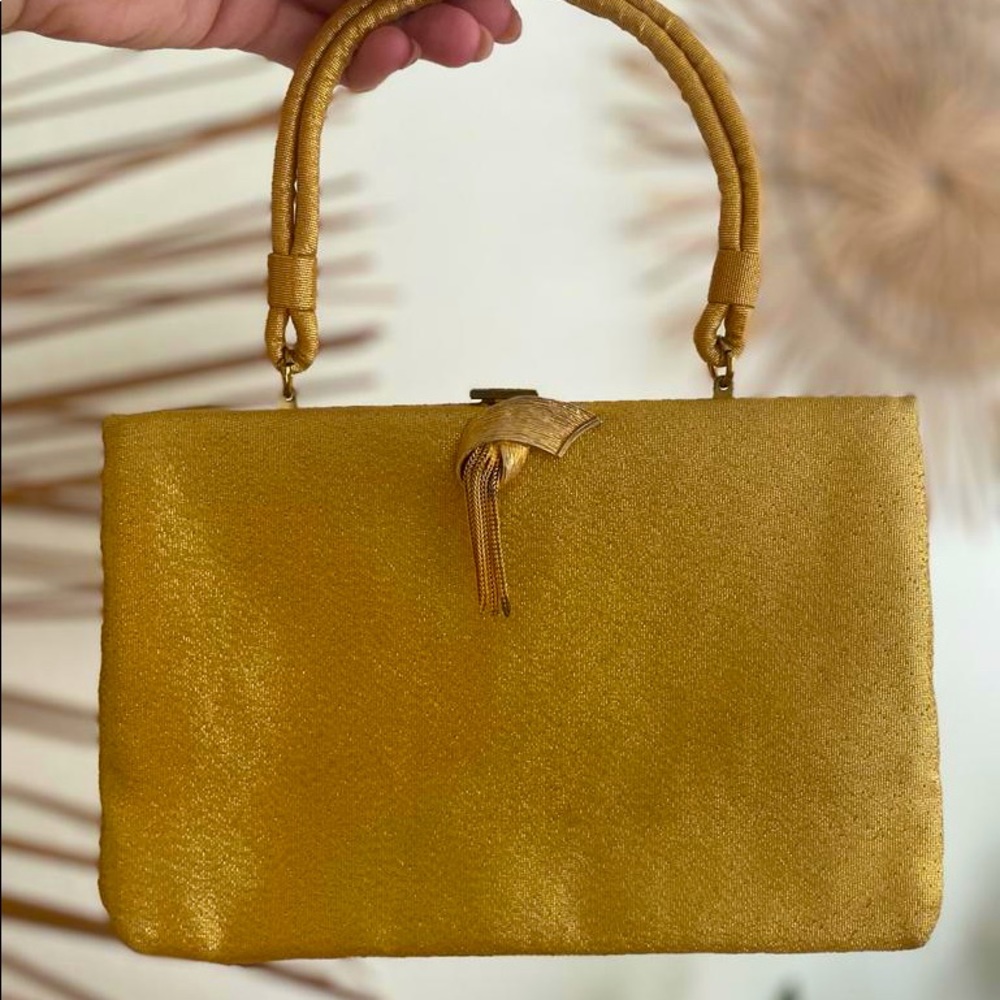 VTG Ingber gold handbag 1950s rare